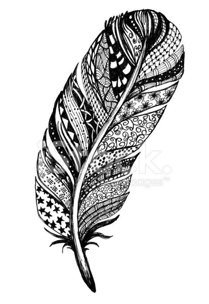Стилизация орнамент перо