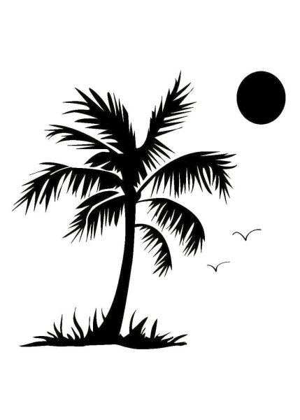 Пальма трафарет