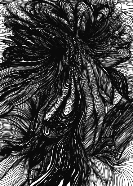 Графика черной ручкой