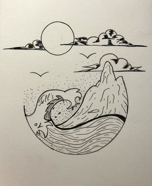 Лёгкие рисунки для скетчбука грусные