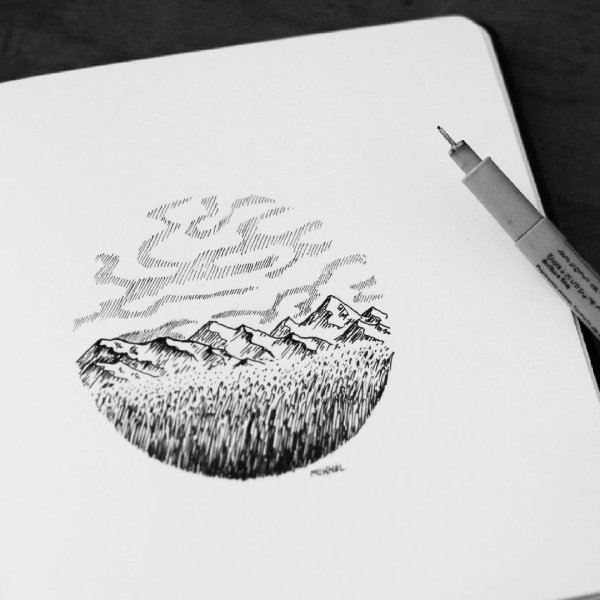 Рисунки линером для начинающих