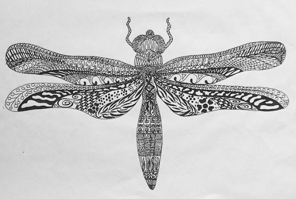 Насекомые гелевой ручкой