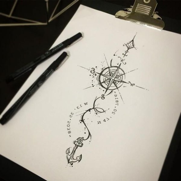 Лайнворк тату эскизы