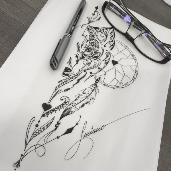 Эскиз тату для девушек необыкновенные