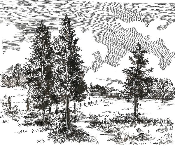 Пейзаж Графика