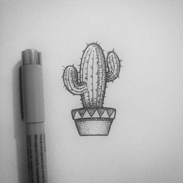 Эскизы татуировок Кактус