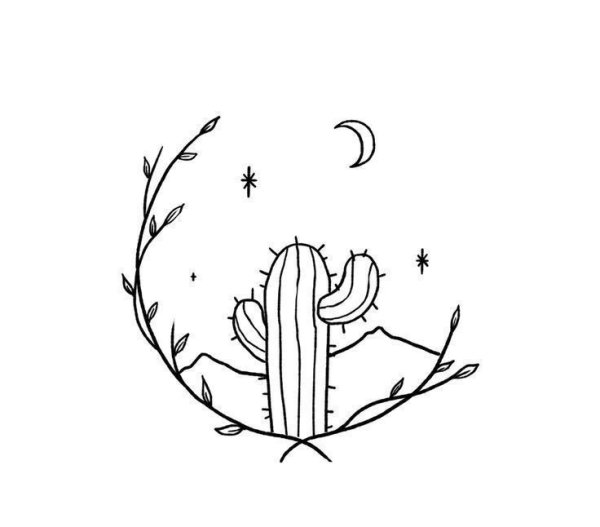 Кактус эскиз