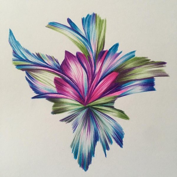 Рисованикручкой цветными