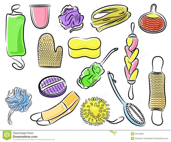 Мочалка нарисованная