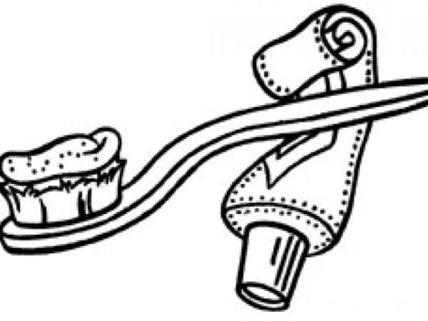 Зубная паста раскраска для детей