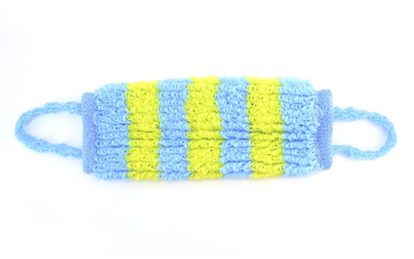 Мочалка (вяз.ручки) спонж/синт.петля крупная медведь манжета (52*15см) /100