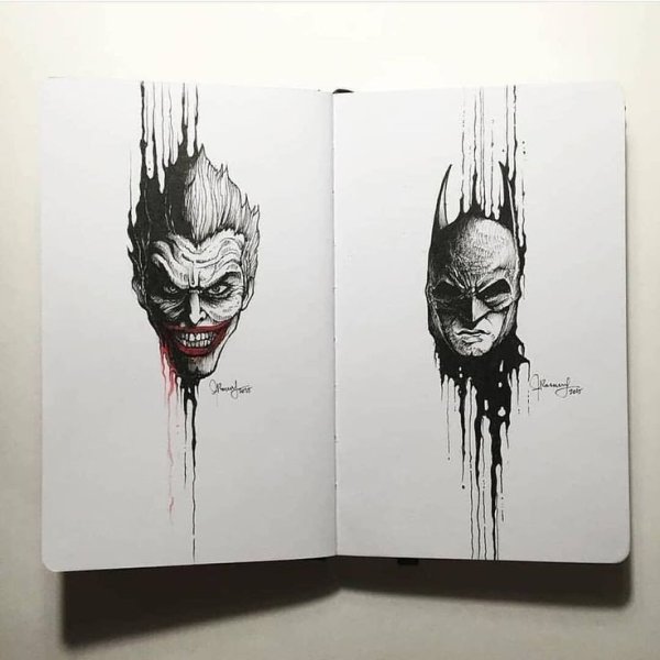 Бэтмен тату эскиз