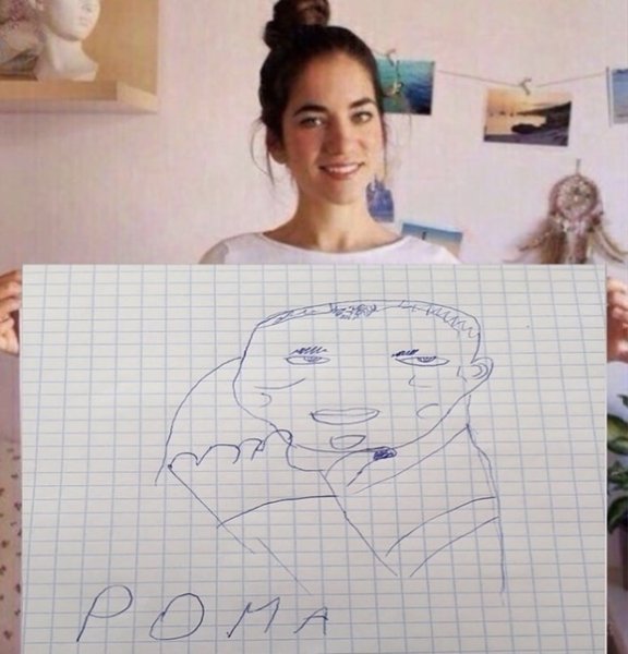 Нереальный рисунок шариковой ручкой