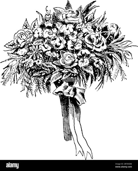 Свадебный букет эскиз