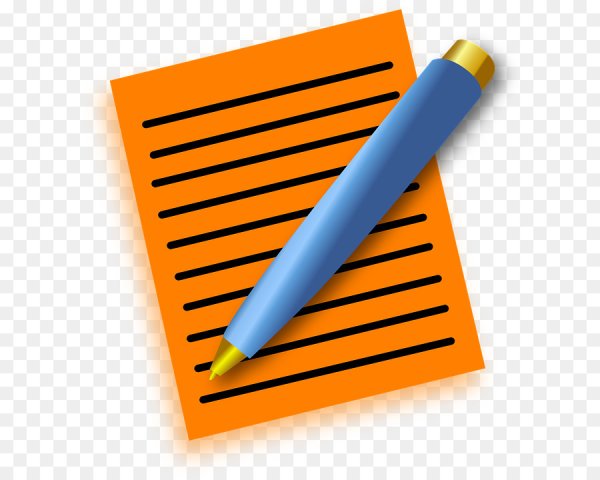 Блокнот с ручкой значок