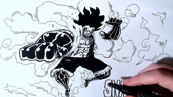 Луффи 4 Гир Манга