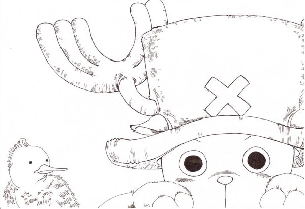 Чоппер раскраска Ван Пис