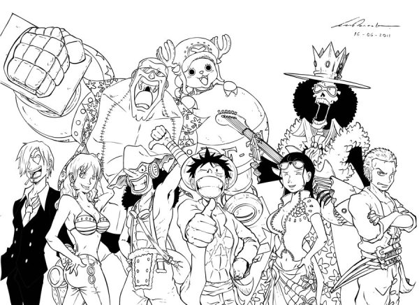 Аниме для срисовки Ван Пис