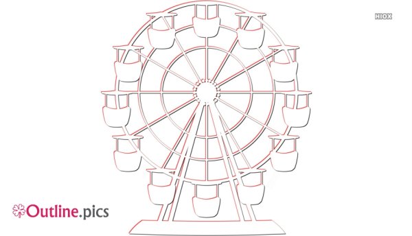 Трафарет колесо обозрения