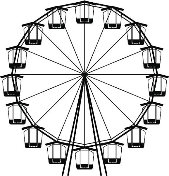 Колесо обозрения контур