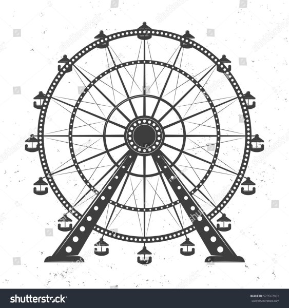 Трафарет колесо обозрения