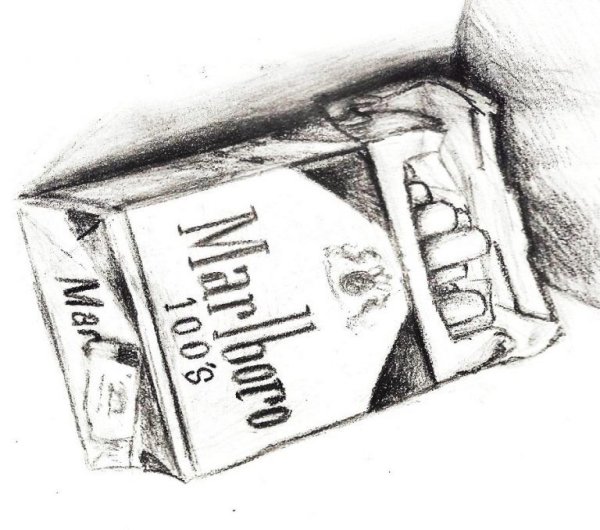 Сигарета рисунок карандашом