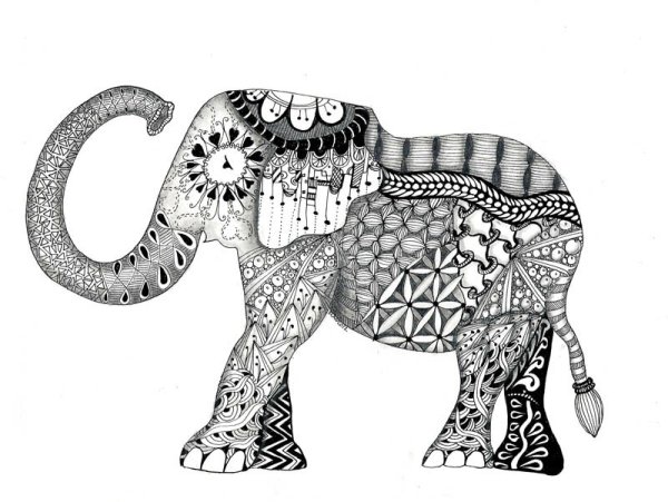 Стилизованные слоны