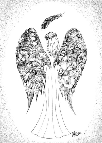 Ангел Графика рисунок