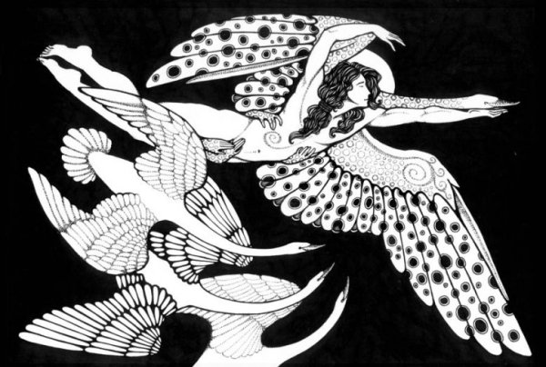 Гравюра гелевой ручкой