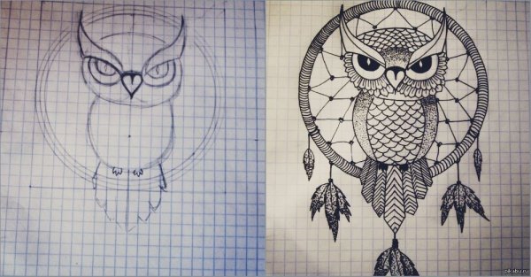 Город гелевой ручкой