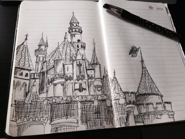 Рисунки в тетрадке ручкой