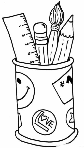 Раскраска с карандашами