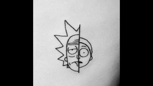 Рик и Морти эскизы Минимализм