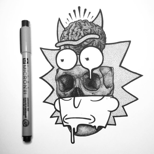 Рик тату эскиз