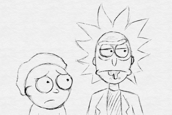Рик и Морти рисунки для срисовки