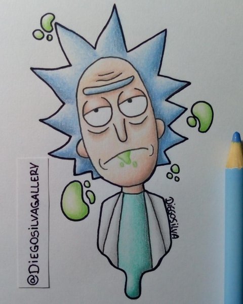 Рик и Морти для скетчбука