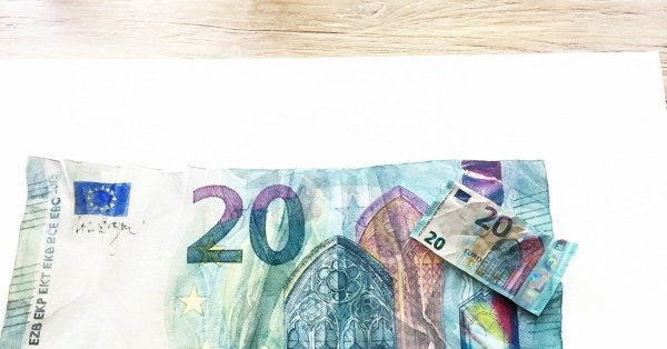 Деньги акварель