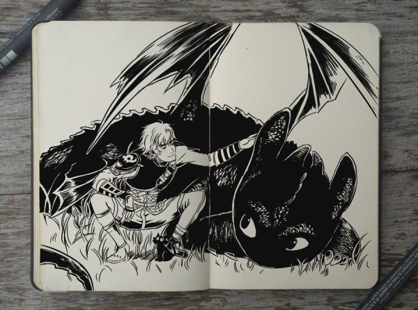 Беззубик в скетчбук