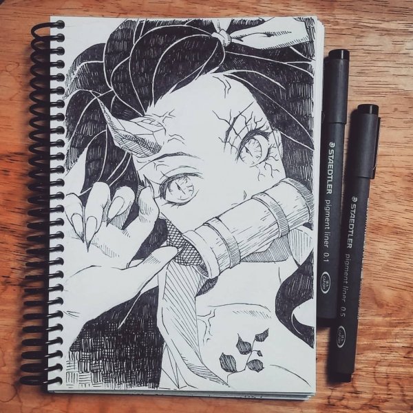 Скетчбук ручкой