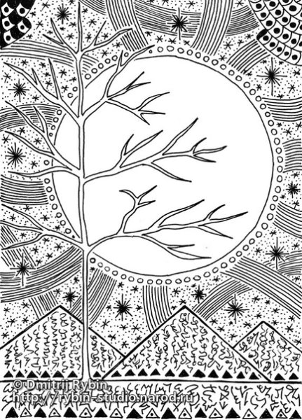 Линии гелевой ручкой