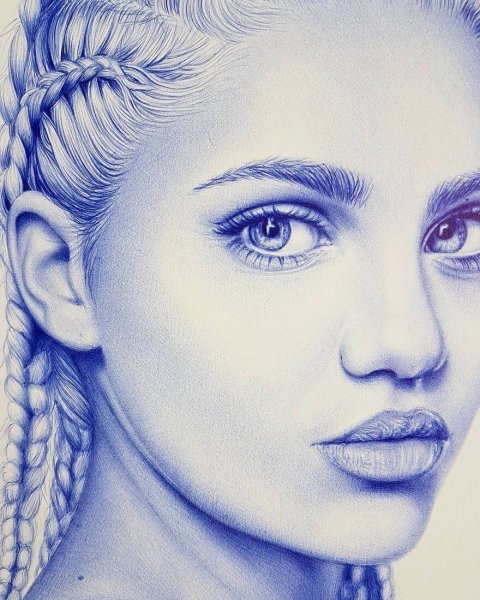 Рисование ручка портрет