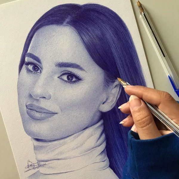 Портрет ручкой