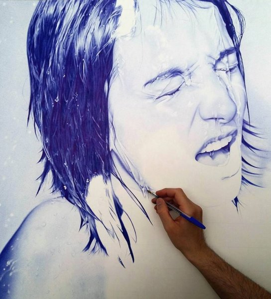 Рисунок шариковой ручкой