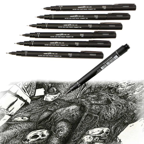 Маркер Uni Pin Fine line Brush