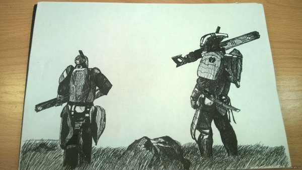 Рисунок на тему война гелевой ручкой