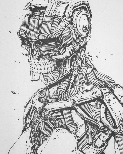 Робот скетч Cyberpunk