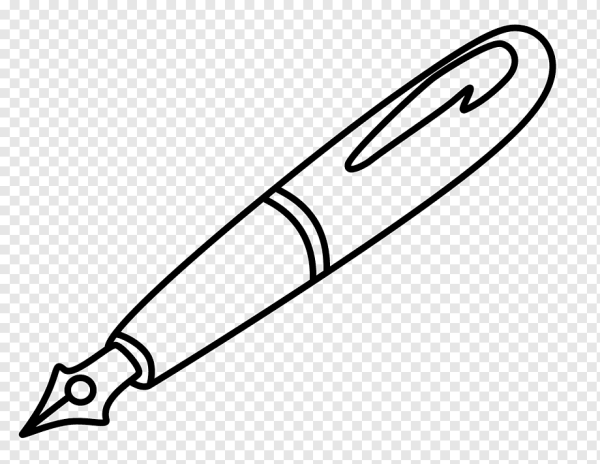 Шариковая ручка на прозрачном фоне