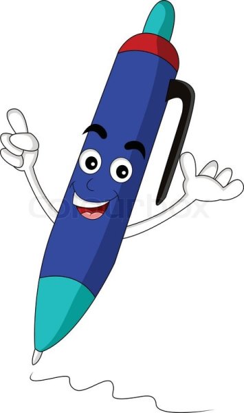 Перьевая ручка сбоку контур