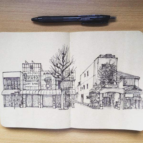 Красивые скетчи ручкой