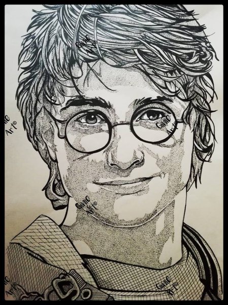 Гарри Поттер рисовка